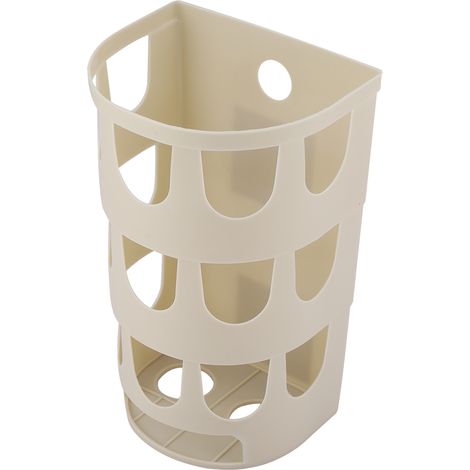 Boîte de rangement murale pour sacs poubelle en plastique, cuisine, chambre, salle de bain (Kaki) (1/5)
