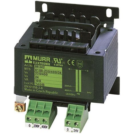 MURR ELEKTRONIK 86328 TRANSFORMATEUR DE SÉCURITÉ 1 X 230 V, 400 V 1 X 24 V/AC 500 VA (1/2)