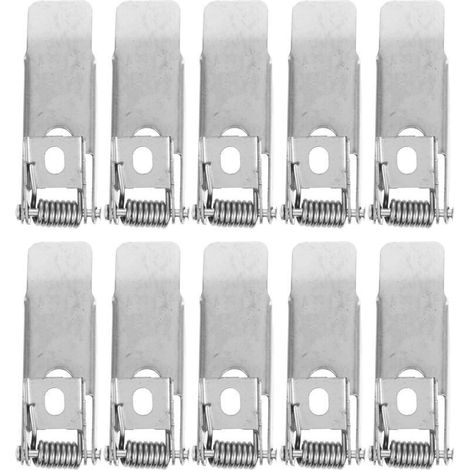 10 pinces à ressort pour spots encastrés, pinces de montage universelles pour plafonniers et panneaux lumineux, ressorts de montage à haute élasticité, installation facile.