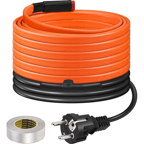 Câble Chauffant BDDFOTO 25 W/m, Protection Antigel Pour Intérieur et Extérieur, Chauffe Rapide, 6 m (1/5)