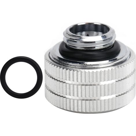 Adaptateur refroidissement liquide PC tube rigide HYGKNT14MM argenté - Raccord raccordement dur pour ordinateur (1/5)
