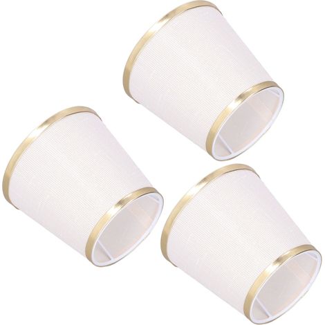 Lot de 3 abat-jour E14 en forme de tonneau pour lampe de table, installation Meson, tissu, pour lampe de plafond de chambre. (1/5)