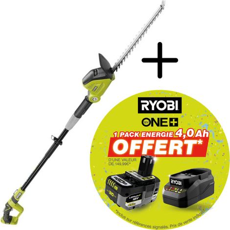 Taille-haies RYOBI 18V One+ OPT1845 - Batterie 4,0Ah et chargeur OFFERTS