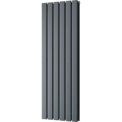 Typhoon - Anthracite Vertical Radiator H1200mm x W408mm Double Panel (1/3)