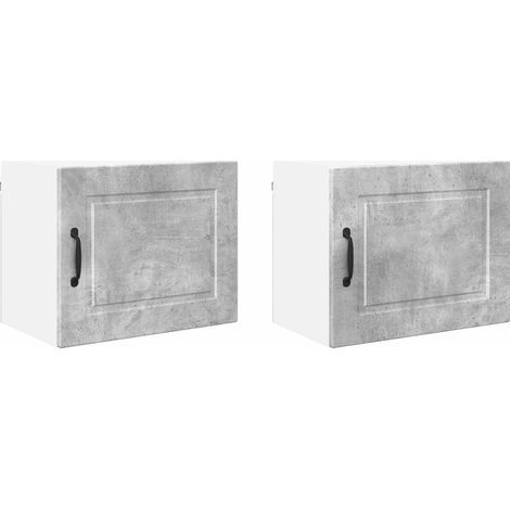 Maison Exclusive - Armadietto a muro PORTO 2 pcs Grigio cemento 50 x 31 x 40 cm (1/5)
