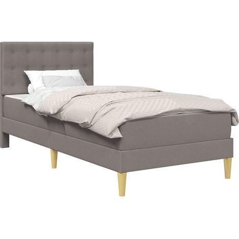 Maison Exclusive - Cadre de lit avec matelas Taupe 80 x 200 cm tissu