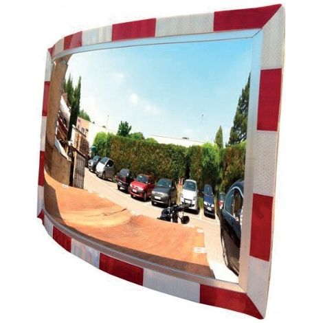 Espejo rectangular mediano con banda reflectante MR3054RB METALWORKS                         950 x 670 mm