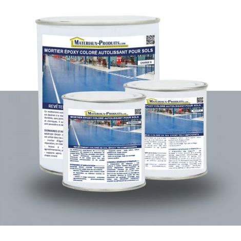 Mortier époxy coloré autolissant pour sols - 10 Kg Gris béton - MATPRO