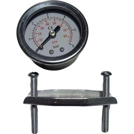 Électrovannes en laiton pour eau chaude et vapeur, normalement fermées, 2 positions, 2 voies, accessoires pour moteurs à vapeur 2035, multicolore durable Manomètre 2035 (1/5)