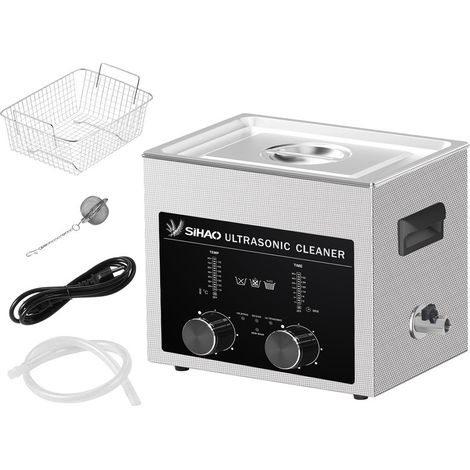 Accueil Nettoyeur à ultrasons 10L Machine à ultrasons multifonction portable pour un nettoyage polyvalent et efficace noir (1/5)