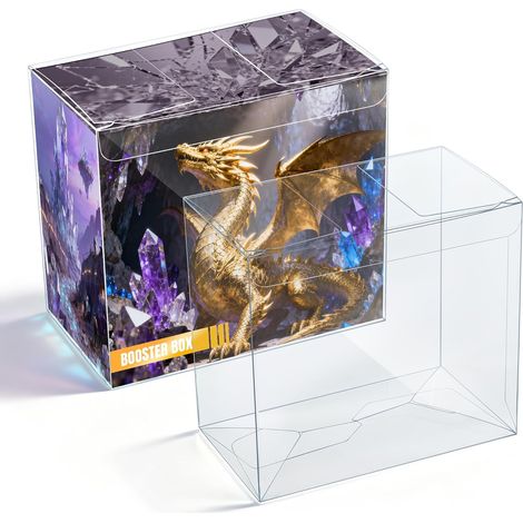Wigearss 10 Pièces Boîtes de Protection pour Pokémon Booster Box, Boîtes de Rangement en PET Compatibles avec la Pokémon Booster Box (1/5)