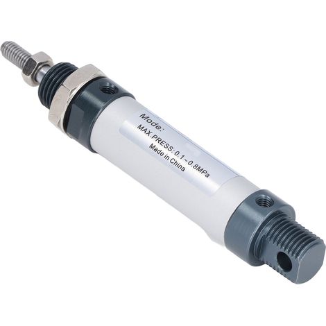 Vérin pneumatique double effet 16mm en alliage d'aluminium, course 50mm, vitesse 30-800mm/s, pression 0.1-0.8Mpa, modèle MAL16x50, compact et robuste (1/5)