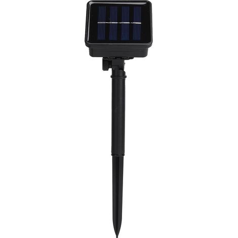 Guirlande lumineuse solaire LED de 5 m, 8 modes d'éclairage, forme d'étoile, blanc chaud, idéale pour décorer votre jardin ou vos fêtes. (1/5)