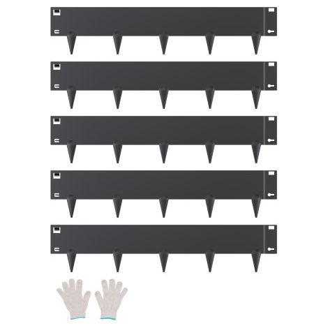Rasenkante, 5er-Set, 990x207x1,5 mm, rostbeständige Beeteinfassung aus Metall, Beetumrandung, Raseneinfassung, einfach zu installieren, Trennwand für Blumenbeete, Hofwege (1/5)