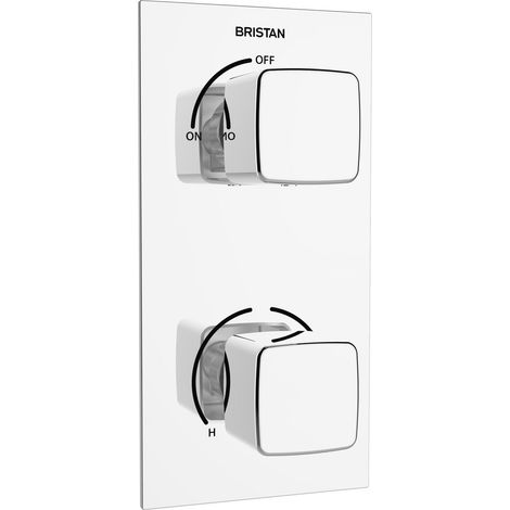 Bristan Cobalt Thermostatic Recessed Dual Control Shower Valve with Integral Diverter - Chrome (1/3)