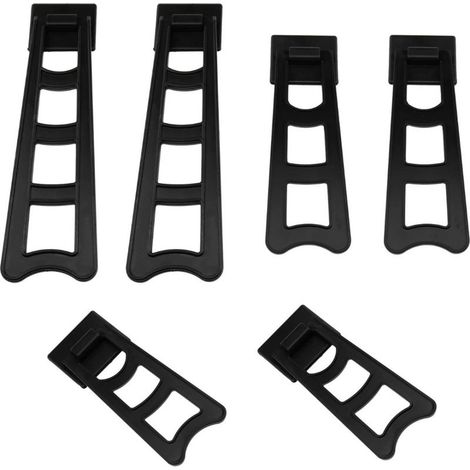 Support photo mural, crochet plastique pour cadre, 3 dimensions au choix, fixation tableau - Pack de 6 (1/5)