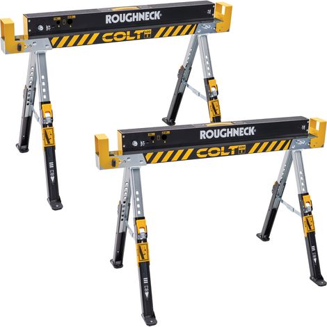 X2 Roughneck Colt Adjustable 1178kg Capacity Sawhorses Trestles XMS24HORSE PAIR