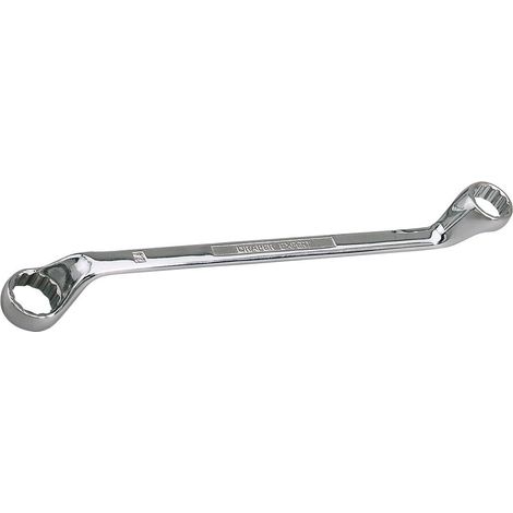 1 - Clé Polygonale - Clé Contre-Coudée - Acier Chrome Vanadium - Couple Élevé 22x24mm - Usage Professionnel et Bricolage - Argenté - 22x24 cm