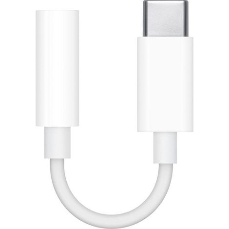 Adaptador Apple MU7E2ZM/A de USB Tipo-C a Toma para Auriculares 3.5mm (1/2)
