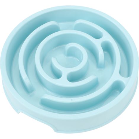 Gamelle anti-glouton ronde multifonctionnelle pour chats et chiens de petite et moyenne taille, avec protection de la colonne cervicale. (1/5)