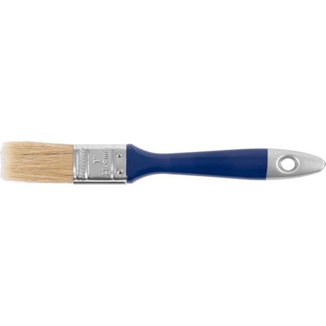 Pinceau Strend Pro JB005, 1", plat, pour peinture, soies naturelles, manche en PVC