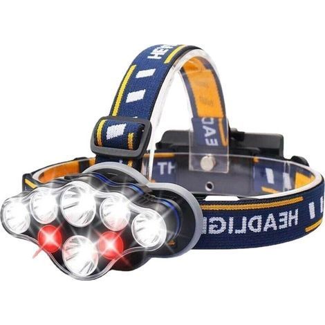LED Headlamp, USB Rechargeable Head Torch with Motion Sensor, 6 Lighting Modes, IPX4 Waterproof, (1/5)