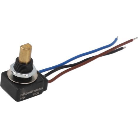 Potentiomètre rotatif 10K Ohm linéaire avec câble, résistance ajustable 3 broches ABS cuivre IP65 (1/5)