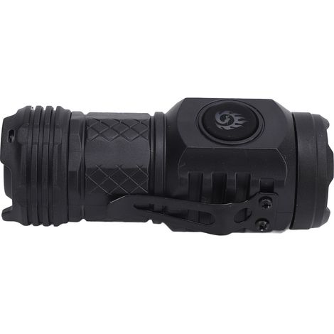 Mini lampe torche LED portable rechargeable longue portée, plusieurs modes d'éclairage, idéale pour le camping et la randonnée (noire). (1/5)