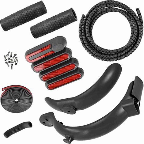 Kit de garde-boue avant et arrière avec protections latérales, cache-frein à main et bande anti-collision pour trottinette électrique M365/Pro (1/2)