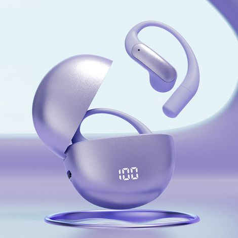 M118 nouveau casque d'écoute à crochet d'oreille longue durée sans oreille  casque Bluetooth sans fil à rViolet (1/5)