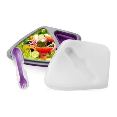 Brandani - Porta Pranzo Lunch Box Salvaspaziolilla in pvc e silicone