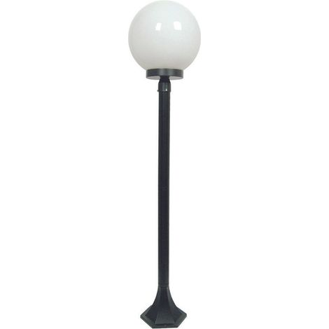 LAMPIONCINO SU PALO MODELLO SFERA  100w IP44 cm.120h. colore nero    SYNTESY