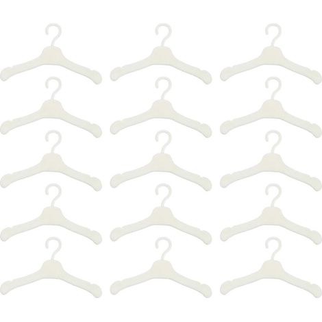 50 cintres en plastique pour vêtements de poupée-5.5X3X0.1CM-White (1/3)
