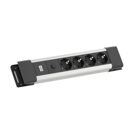 BACHMANN CONNECTUS 3xCEE7/3, Rojo 10 A Corriente 2,0 m C14 Macho Gris