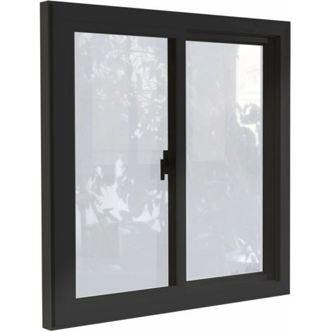 finestra a due ante scorrevoli artplast in alluminio per casetta modulare 95x92,5 cm