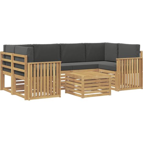 Ensemble de canapés d'extérieur 7 pc Blanc et anthracite vidaXL