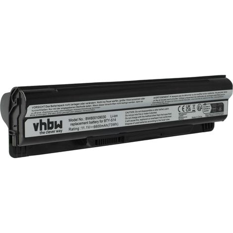vhbw Akku kompatibel mit MSI MS-16G4, MS-16G7 Notebook (6600 mAh, 11,1 V, Li-Ion) (1/5)