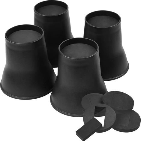 4 Pièces Rehausseurs de Lit 6 Pouces Rehausseurs de Meubles Ronds Robustes pour Lit Bureau Table Canapé Canapé Lit Élévateurs Rehausseurs (1/5)