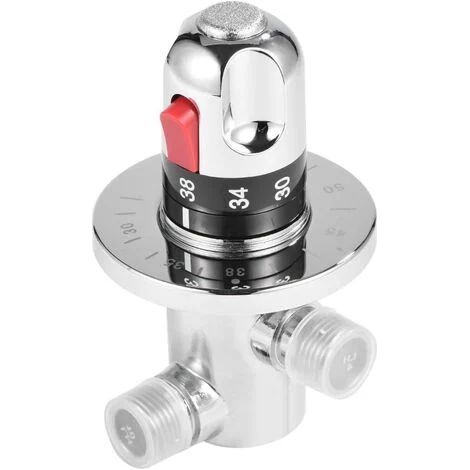 1 Mitigeur thermostatique,laiton massif,réglage sécurité 38°C,filtre intégré,eau chaude et froide,salle de bain cuisine (1/5)