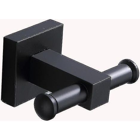 Accessoires de salle de bain en aluminium massif : porte-serviettes mural simple, support pour brosse de toilette et sèche-serviettes avec crochet. (1/5)