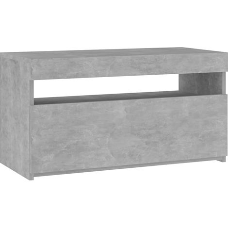 Mueble TV multimedia estantería para televisión buffet para televisión comedor salón dormitorio con luces LED 75 x 35 x 40 cm gris 020026612 (1/5)