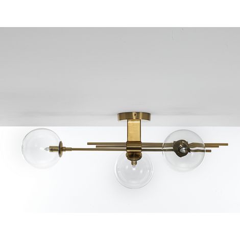 Lámpara de techo de latón y vidrio 3 luces diseño moderno Talia (1/5)