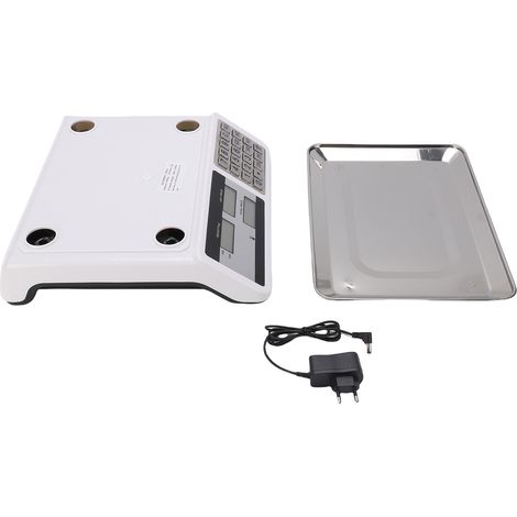 Balance alimentaire numérique 40 kg Capteur de haute précision de cuisine Double affichage Fonctions multiples Autonomie de la batterie de 35 à 40 heures Touches en acier Lettres noires Cadran concave (1/5)