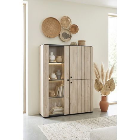 Vaisselier/argentier contemporain chêne sable Tonga (1/5)