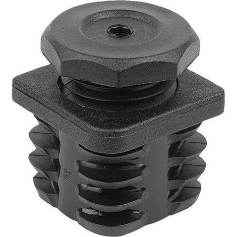 KIPP Justierstopfen Form B quadratisch A=30 L1=60 Polyamid schwarz (1/3)