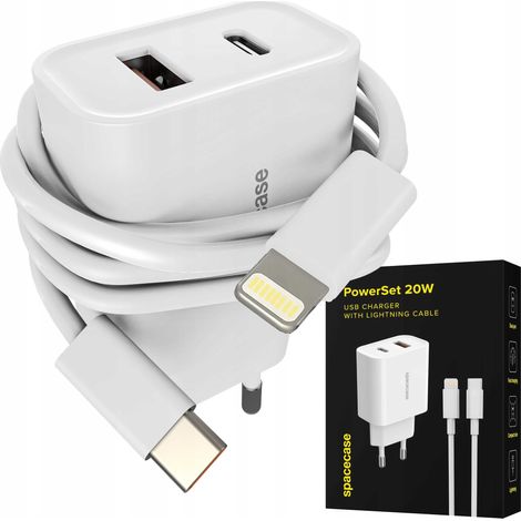 Caricabatterie Spacecase PowerSet da 20 W con connettore Lightning PS20W-11 (1/5)