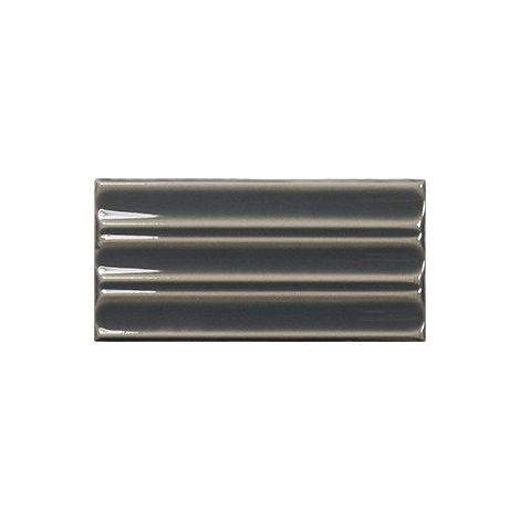Carrelage mural faience BRISTOL - 12,5x6,2 cm Wave Ebony - Brillant / Poli - boîte de 0.44 m2 - Gioia Materia