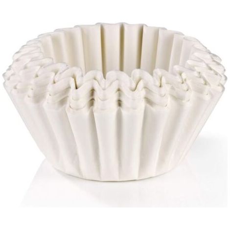 Petite taille Original Lot de 100 sacs filtrants universels pour panier filtrant  neutre au goût  filtre papier pour machines à café avec filtre à panier [blanc] (1/5)