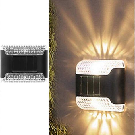 Stück Solar-Zaunleuchten, helle Außen-Zaunleuchten, Terrassenleuchten, B--