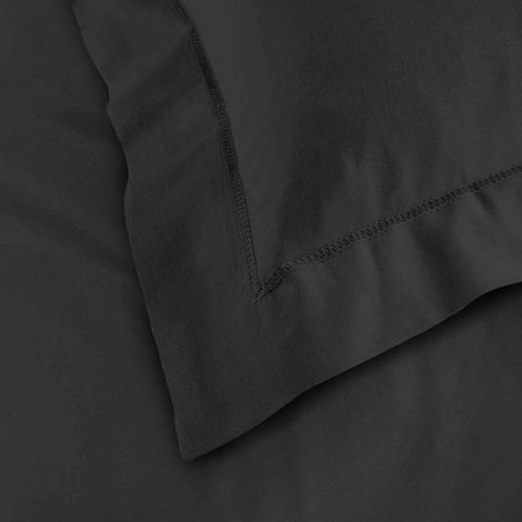 douceur intérieur, Taie oreiller (63 x 63 cm) Lina Noir, 100% Coton Noir, Taie Oreiller (63 x 63 TAIE D 'OREILLER (63 X DRAP HOUSSE (1/5)